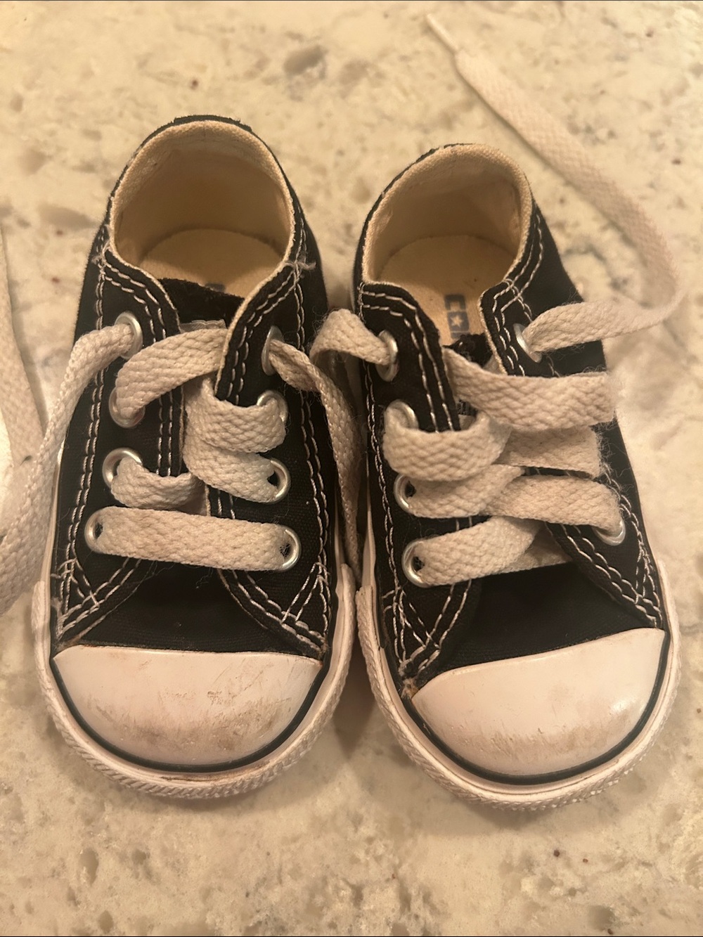 Converse Black Kids Sneakers with White Laces